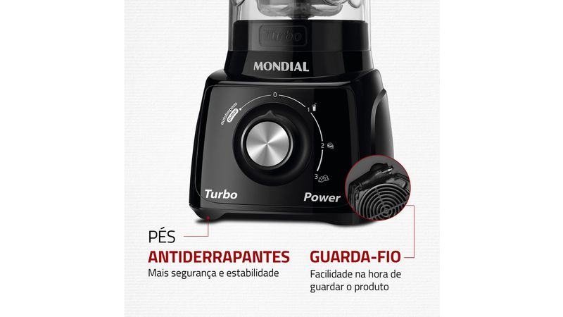 Liquidificador Mondial Turbo Power L-99-FB