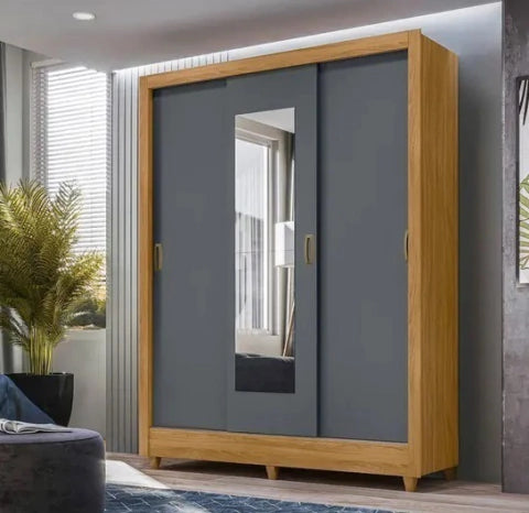 GUARDA-ROUPA BOLIVIA FREIJO - 3 Portas Deslizantes