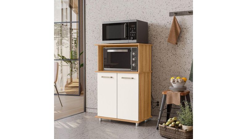 Balcão com micro-ondas e forno