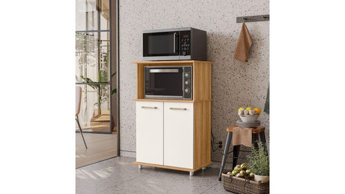 Balcão com micro-ondas e forno