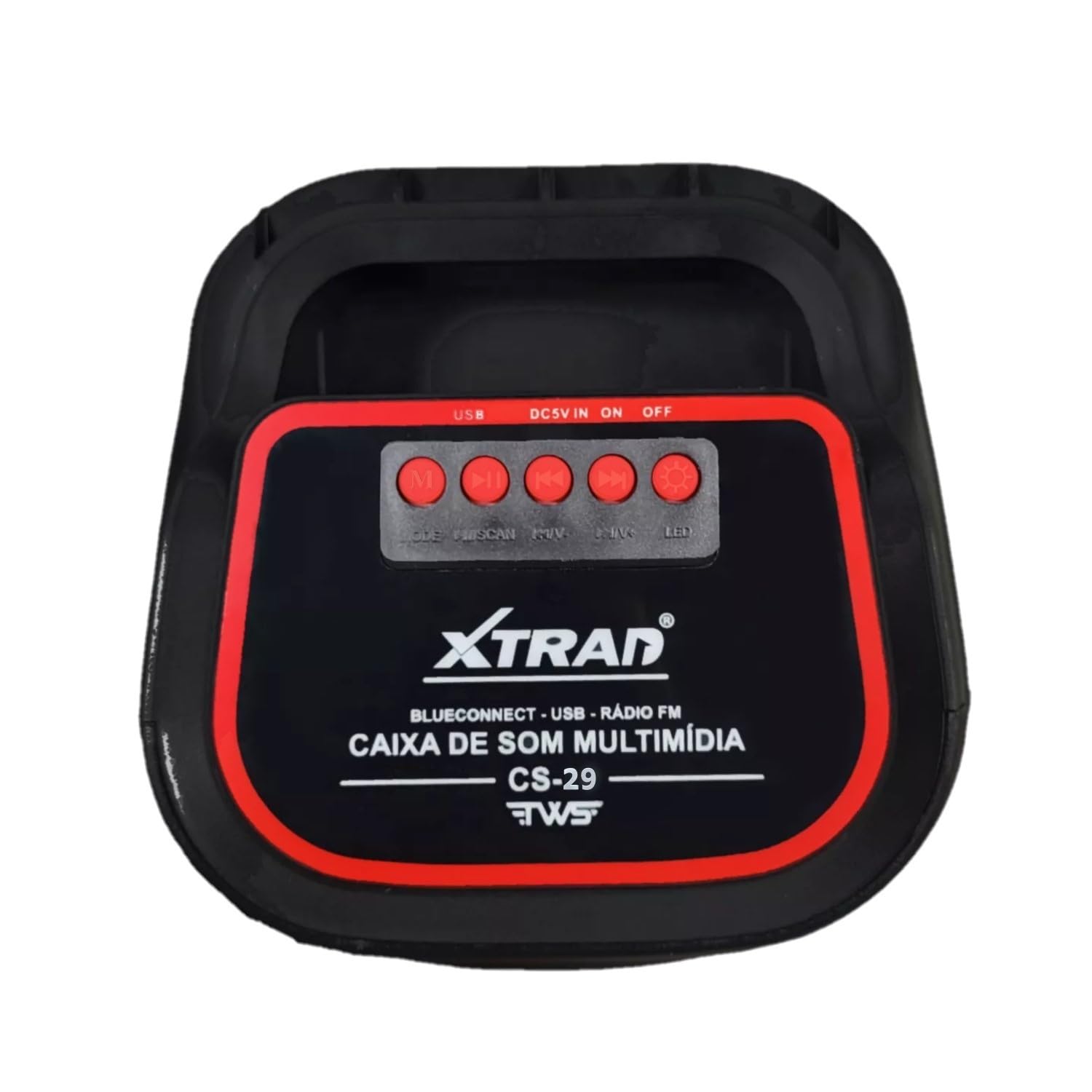 Caixa de Som Portátil Bluetooth Xtrad CS-29 50W com LED RGB