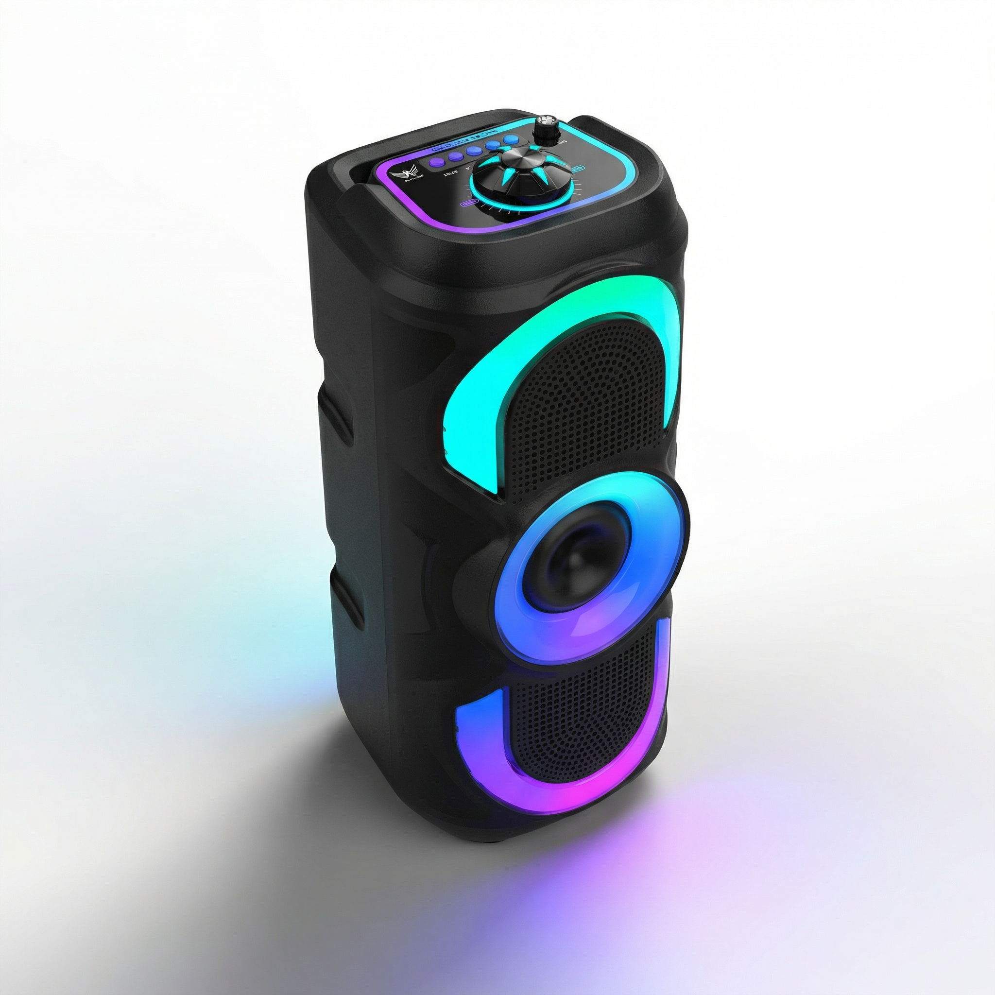 Caixa de Som Portátil Bluetooth Grasep D-6201 com Rádio FM e LED