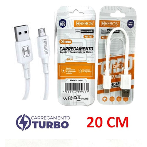 Cabo de Dados Micro-USB V8 Hrebos HS-10