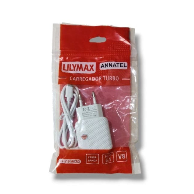 Carregador Lilymax V8 3.1A 2 Portas USB