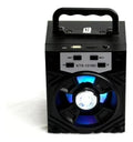 Caixa de Som Portátil Bluetooth KTS-1018B com LED RGB e Rádio FM