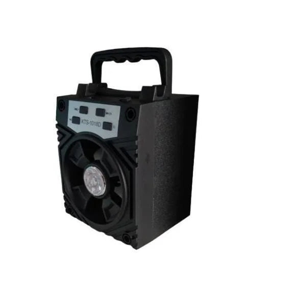 Caixa de Som Portátil Bluetooth KTS-1018B com LED RGB e Rádio FM