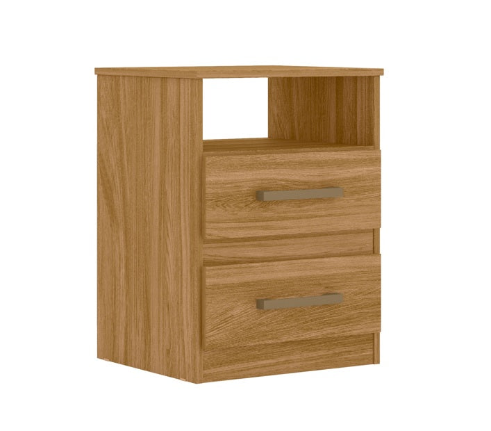 Mesa de cabeceira 2 gavetas Moval Apolo Freijo