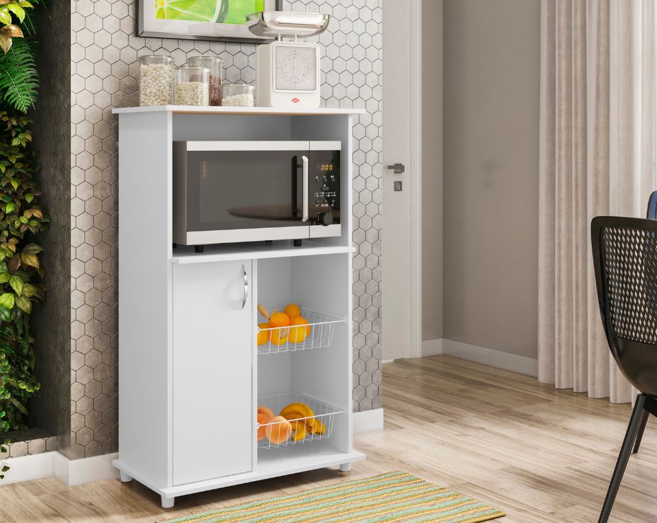 Balcão Fruteira NT 3075 - 1 Porta Notável, Branco