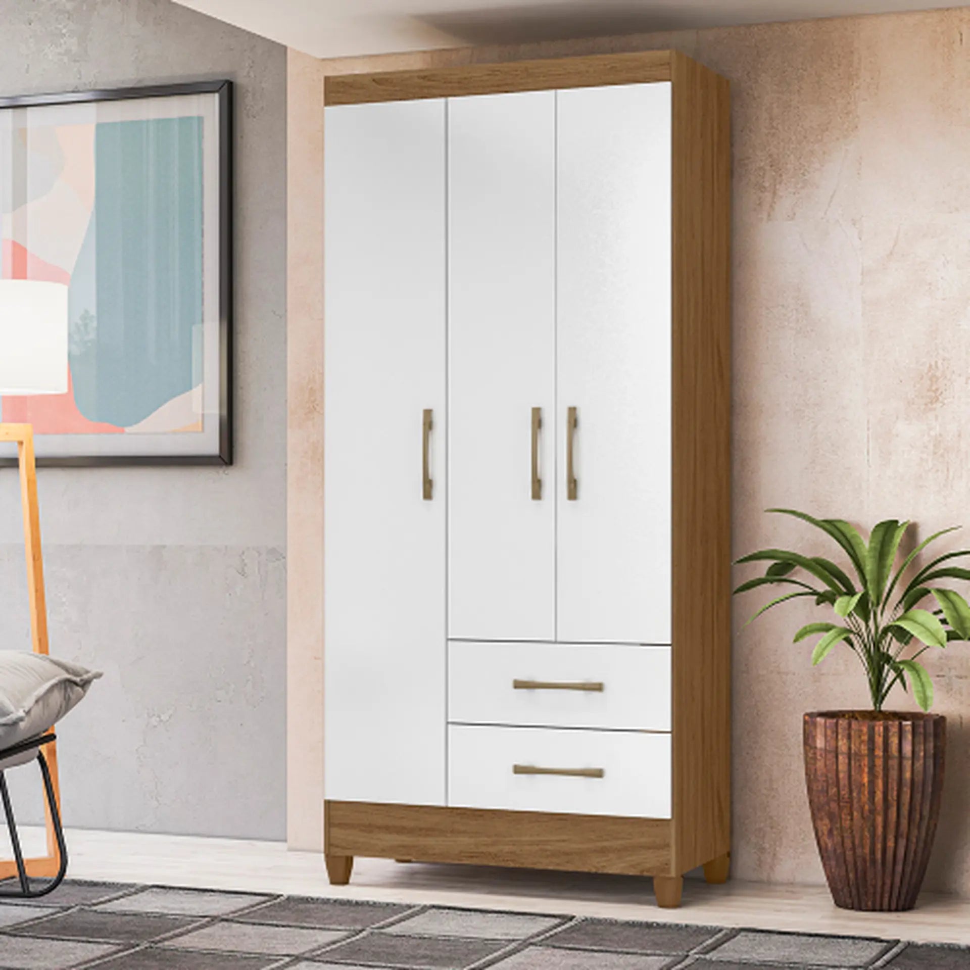 GUARDA-ROUPA LIMA 951032 FREIJO/OFF W