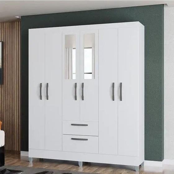 Roupeiro multi 6 portas e 2 gavetas